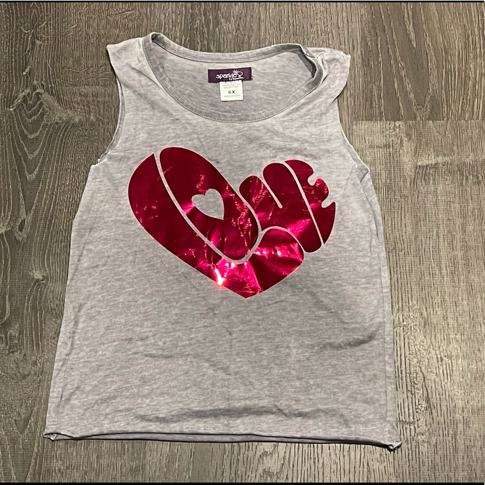 Sparkle by Stoopher tank top girls 6X